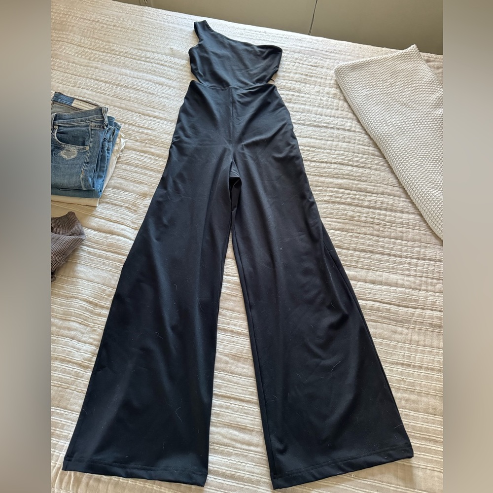 Susana Monico Black Jersey Romper with cutouts